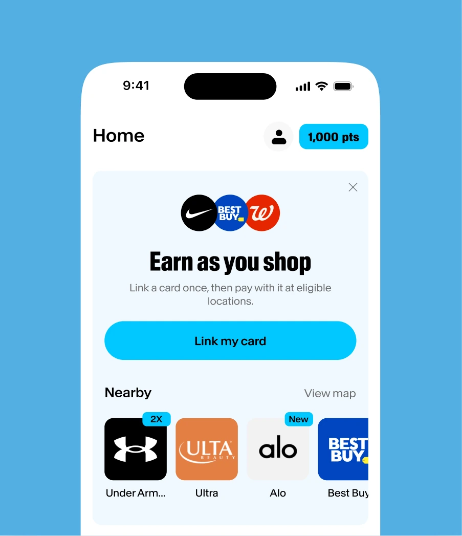 Homecrowd app showing nearby shopping offers